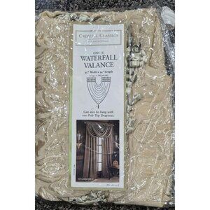 Retired Croscill Classics Waterfall Valance Champagne  NEW 45" x 34"